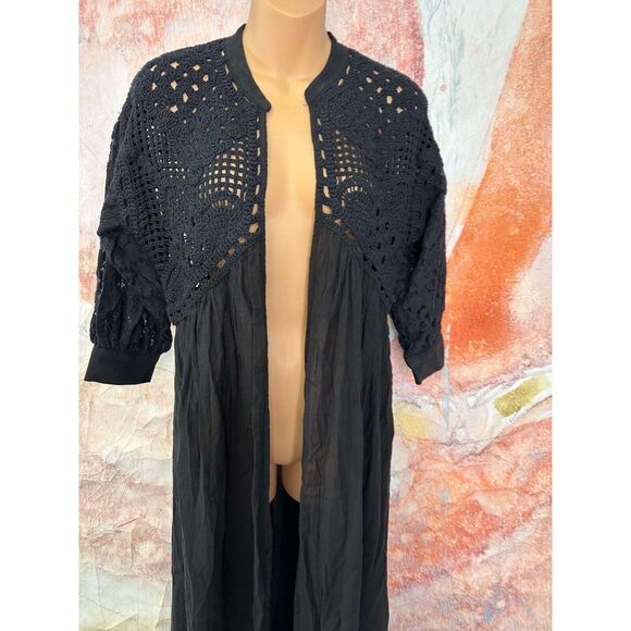Anthropologie Mixed Lace Crochet Duster Jacket - Picture 6 of 8